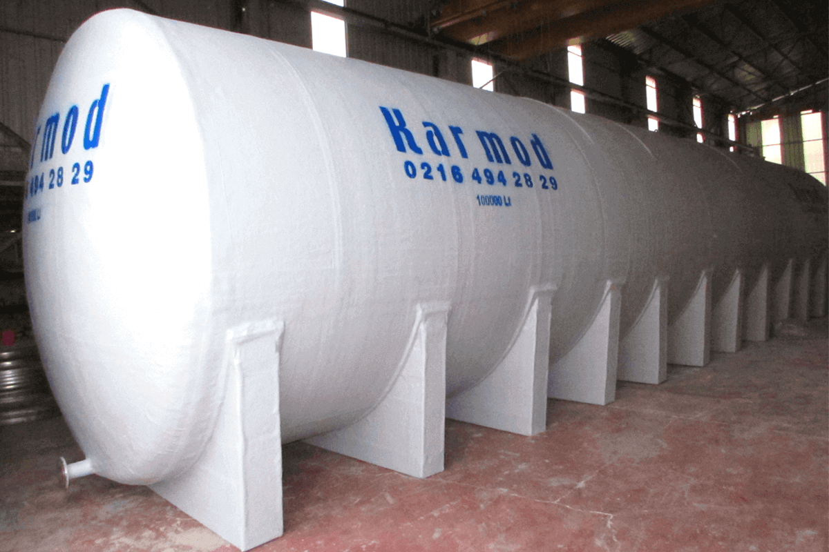 100 ton özel üretim fiberglas foseptik tank