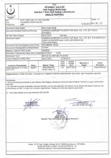 sağlik bakanligi icilebilirlik raporu polietilen beyaz depo